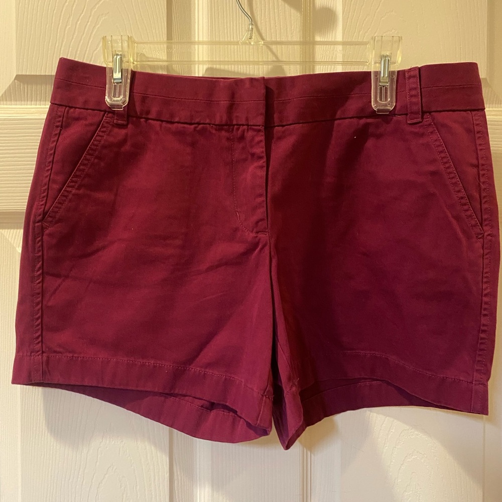 J. Crew Women's Plum Midrise Cotton Shorts